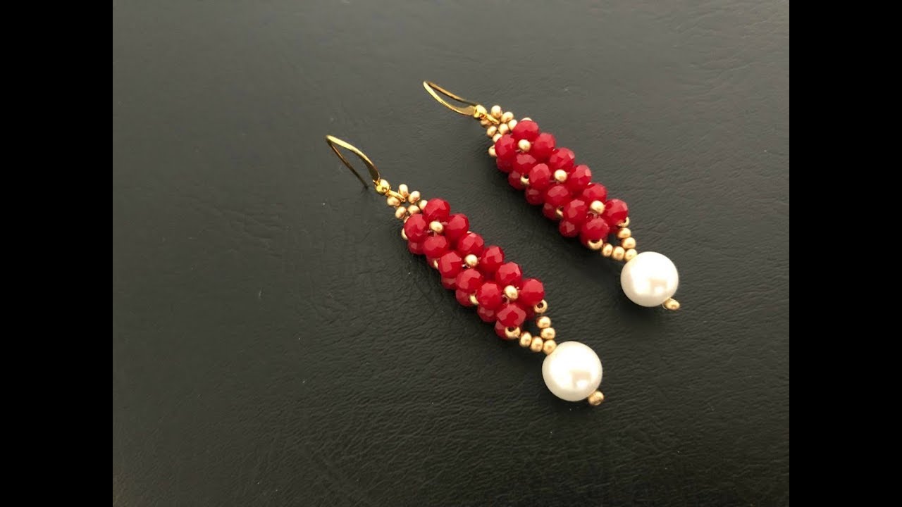 Geometric Earrings. Beaded earrings. How to make beaded earrings.DIY beaded earrings