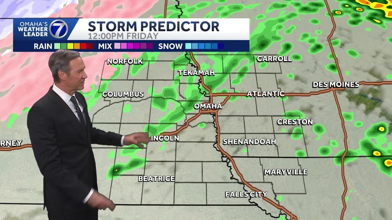 Timing out rain chances for Omaha