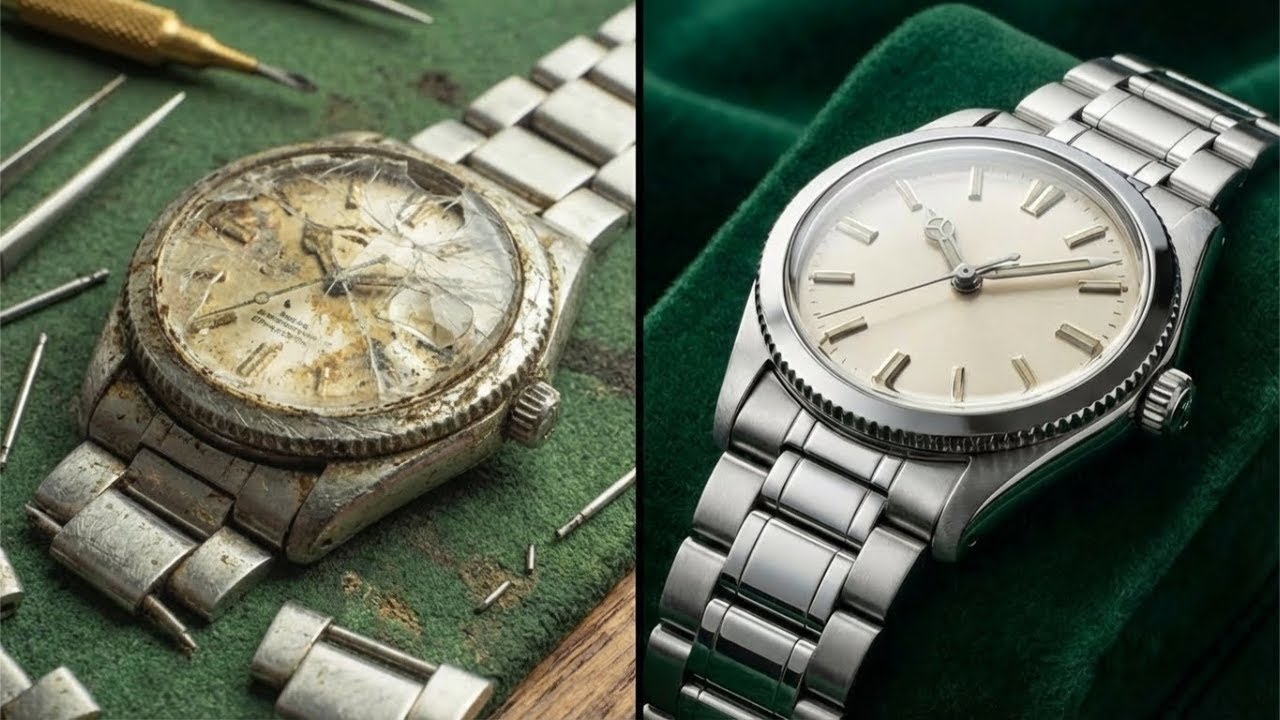 Restoration of a Luxury Vintage Watch Found in The Drawer | ASMR No Talking
