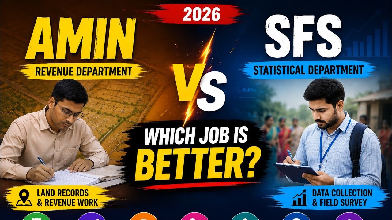 Amin vs Statistical Field Surveyor (SFS) 2026 Salary, Promotion Work Pressure & Which Job Is Better?