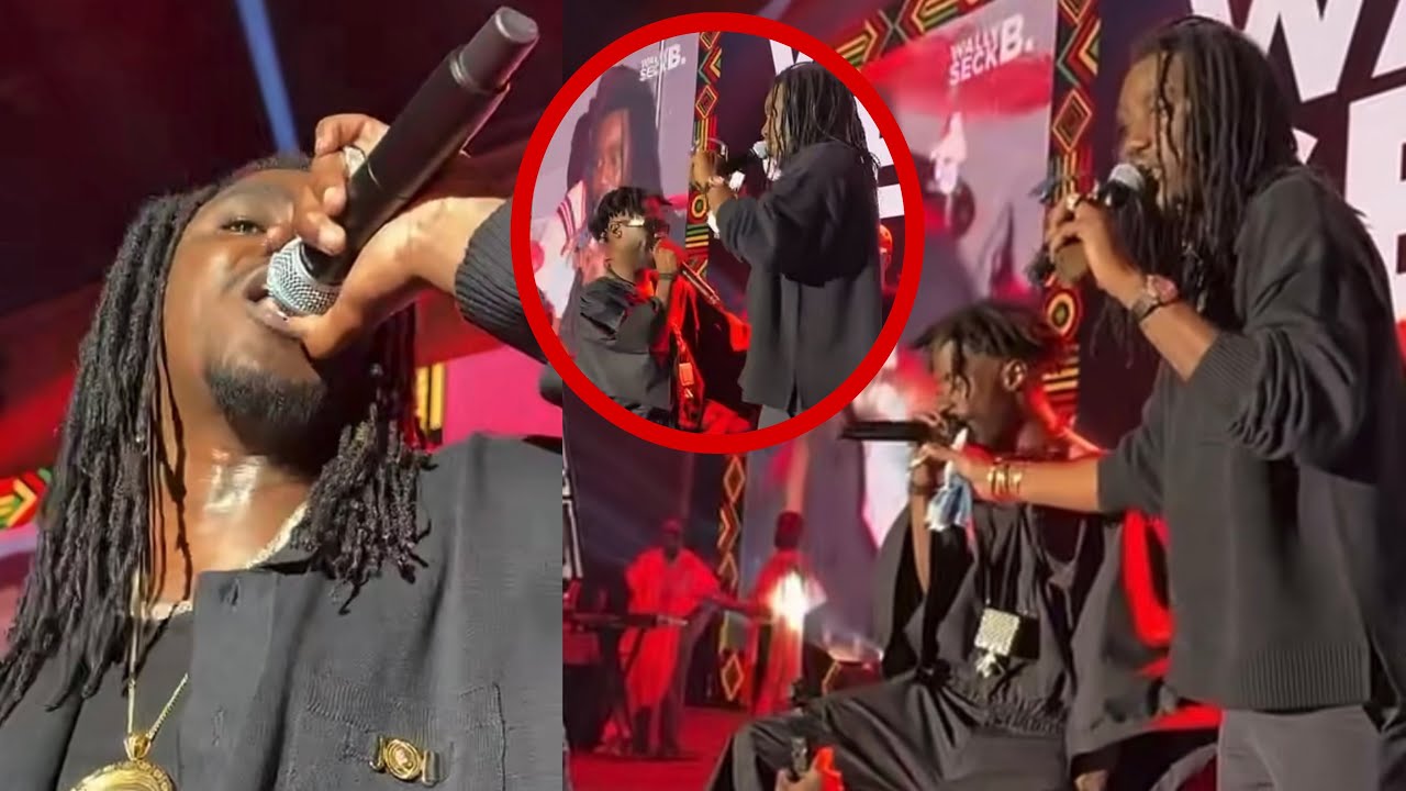 Admirez le beau geste de Wally Seck avec l’artiste ivoirien à Abijan 