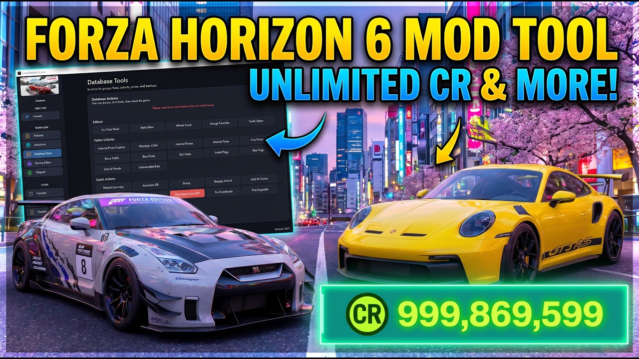 Бесплатное меню читов/хаков для Forza Horizon 6! Неограниченные деньги, вращения колеса фортуны +...
