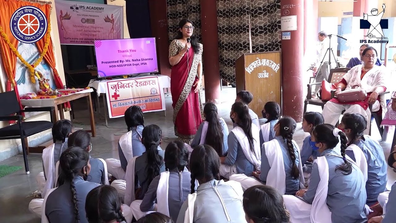 Menstrual Hygiene and Awareness Campaign organised by URJA NGO Indore at Vijaya Raje School, Ujjain