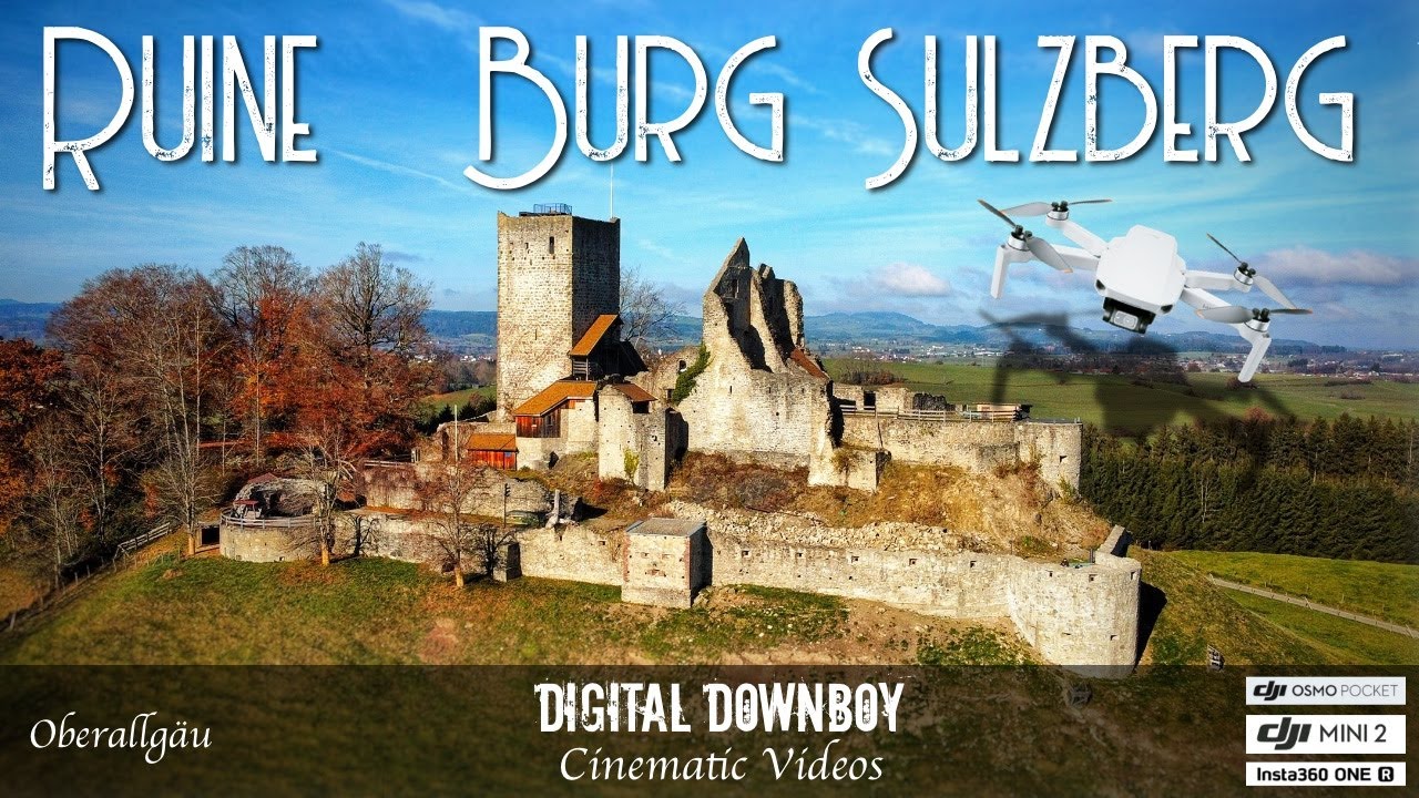 Burgruine Sulzberg. Ein bisschen Drohne fliegen im Oberallgäu. Cinematic Video.