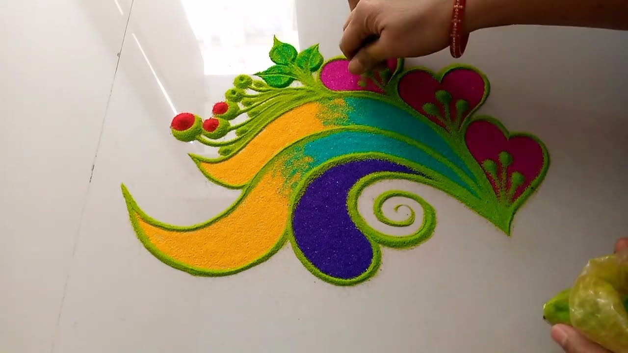 मकर संक्रांती विशेष अतिशय सुंदर आणि नाजूक दोन रांगोळी डिझाईन्स/#anusrangoli #
