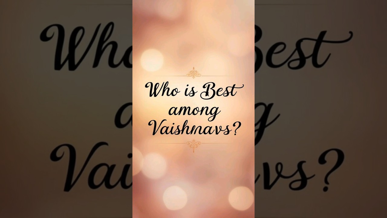 Who is best among Vaishnavs? - HG Amarendra Prabhuji                      #amarendraprabhu #vaishnav