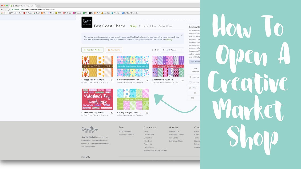 How To Open A Creative Market Shop | Passive Income For Designers
