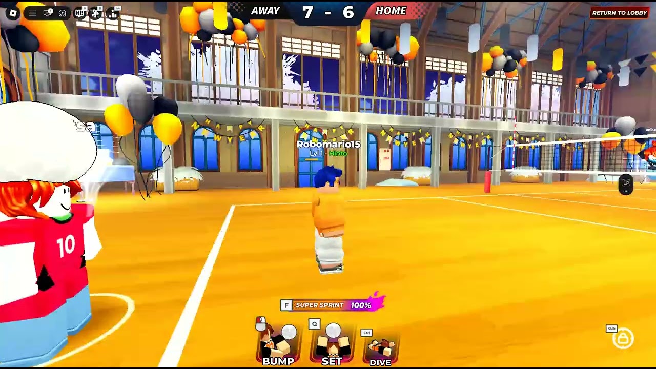 Roblox volleybal westrijd 1 deel 1