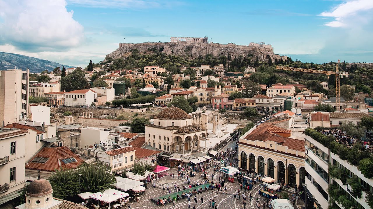 #68 Monastiraki to Omonia walk via Aiolou str in Athens, Greece