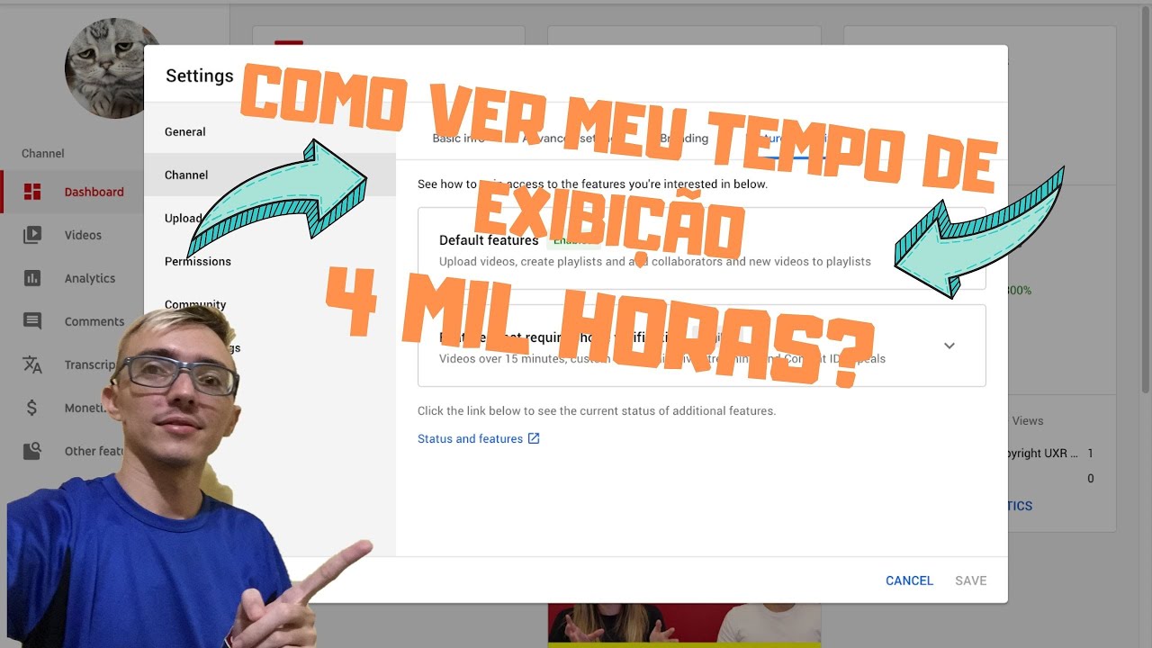 COMO SABER O TEMPO DE EXIBIÇÃO DO MEU CANAL?