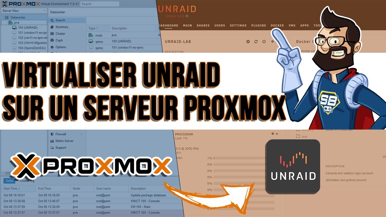 VIRTUALISER UNRAID SUR UN SERVEUR PROXMOX