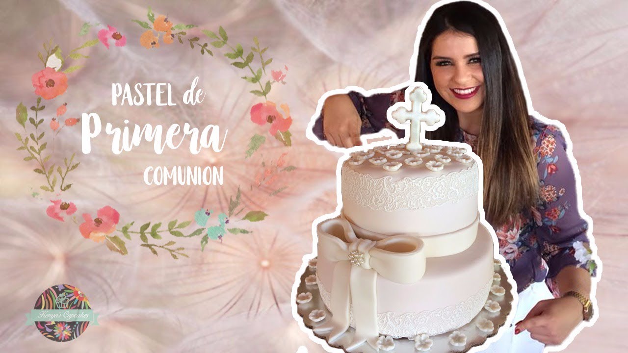 DECORACION EN FONDANT PARA UNA PRIMERA COMUNION