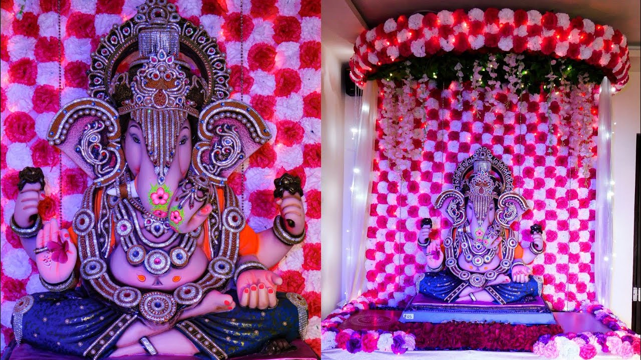 GANPATI DECORATION ||Decoration for Home Ganpati||Akash Jangid