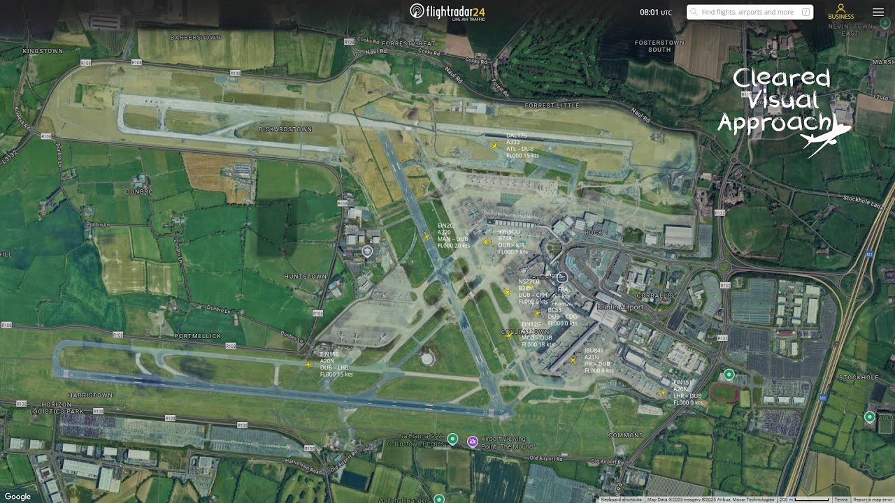 Dublin EIDW Flightradar24 Livestream with Tower Live Air Traffic Control 20/08/2025