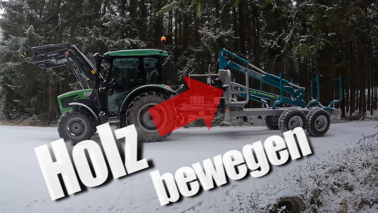 Holz bewegen mit Rückewagen👍🌲| Pfanzelt s6| Deutz Fahr 5070 d-keyline