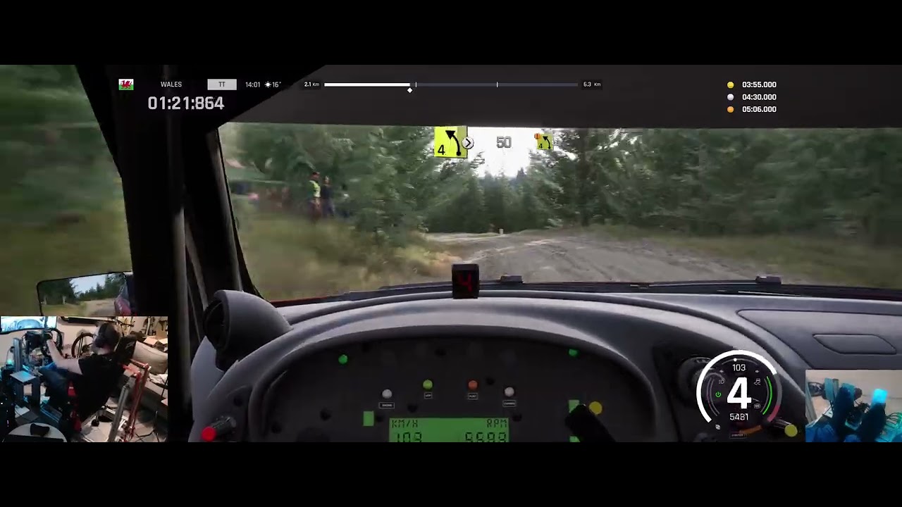 Assetto Corsa Rally Test av ny kamera vinkel på riggen.