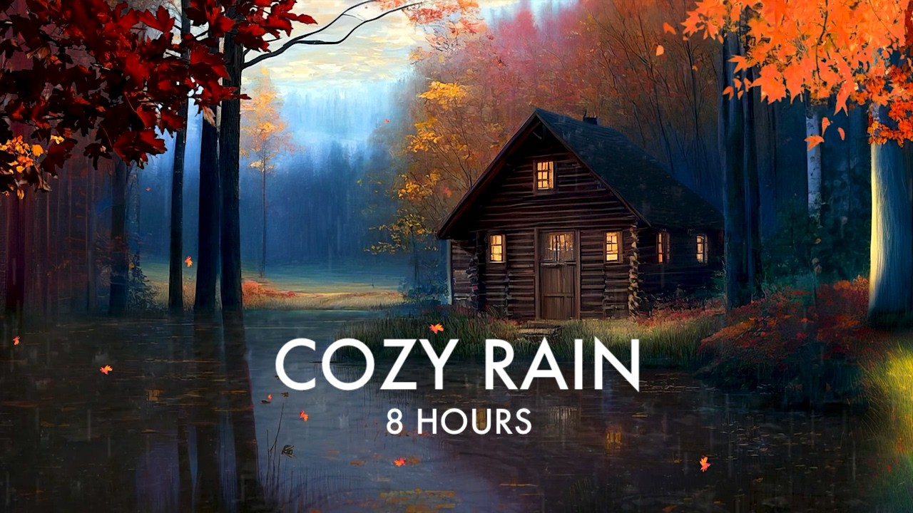 Cozy Rain in Forest Cabin 🌧️ 8 Hours Rain Sounds for Sleep, Study & Relaxation