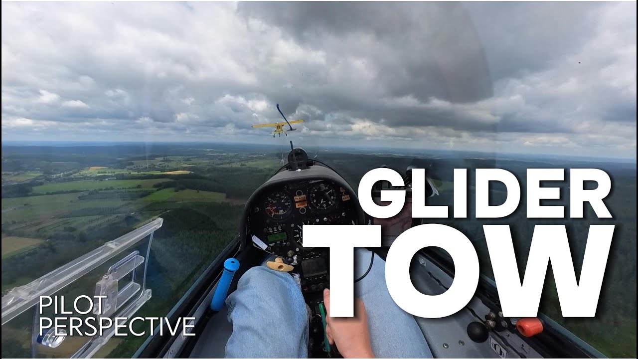 GLIDER TOW | Pilot Perspective | @ Belgian Gliding Nationals in Saint-Hubert