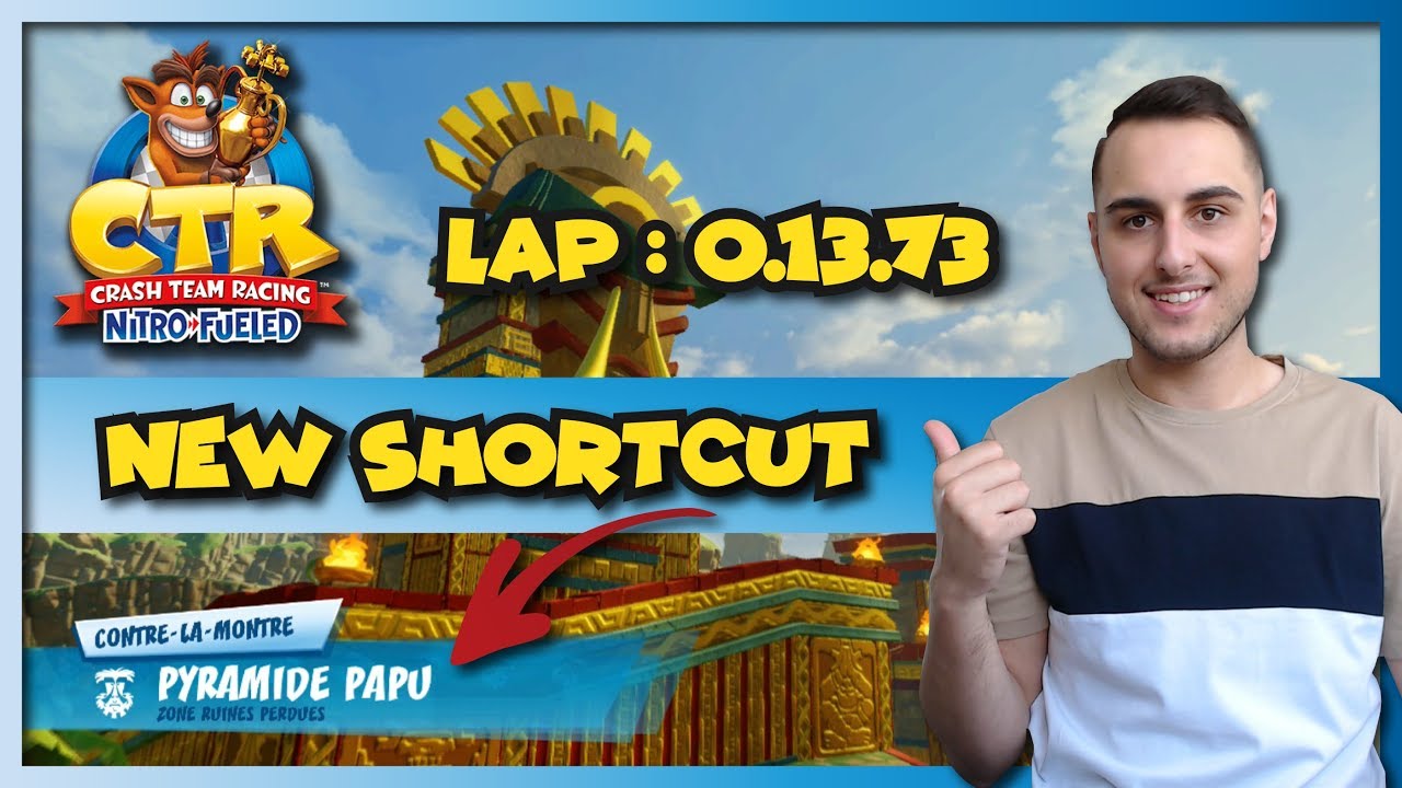 CTR:NF | New Papu's Pyramid Shortcut : 0:13:73 Lap [FR]