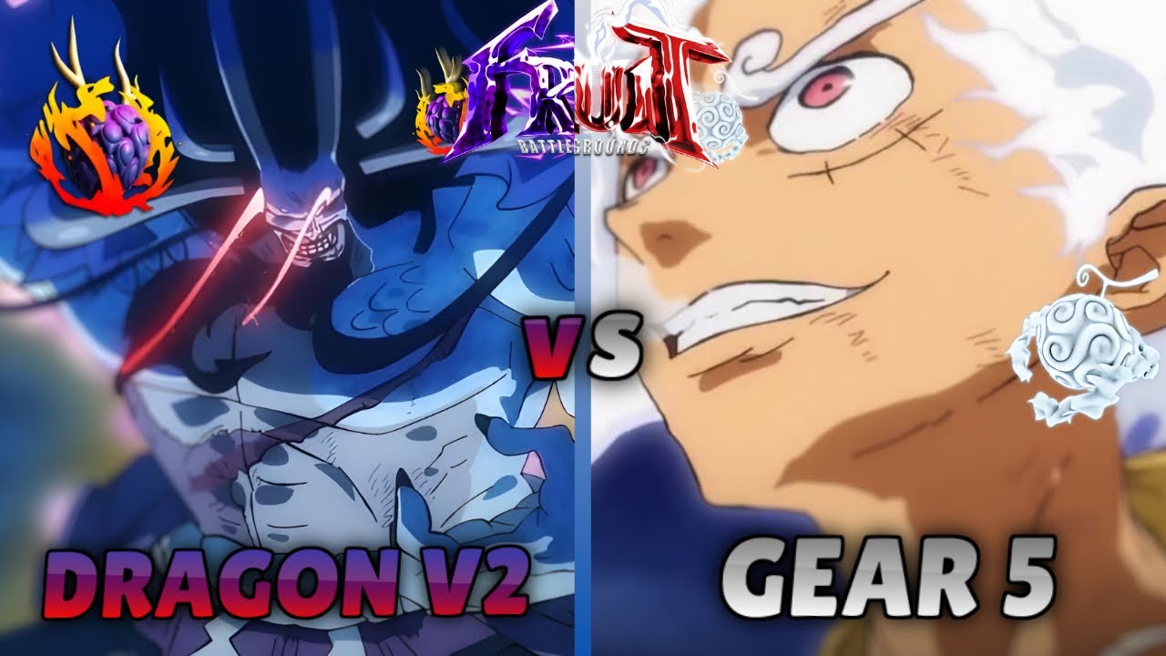 DRAGON V2 KAIDO V/S GEAR 5 LUFFY (Fruit Battlegrounds)