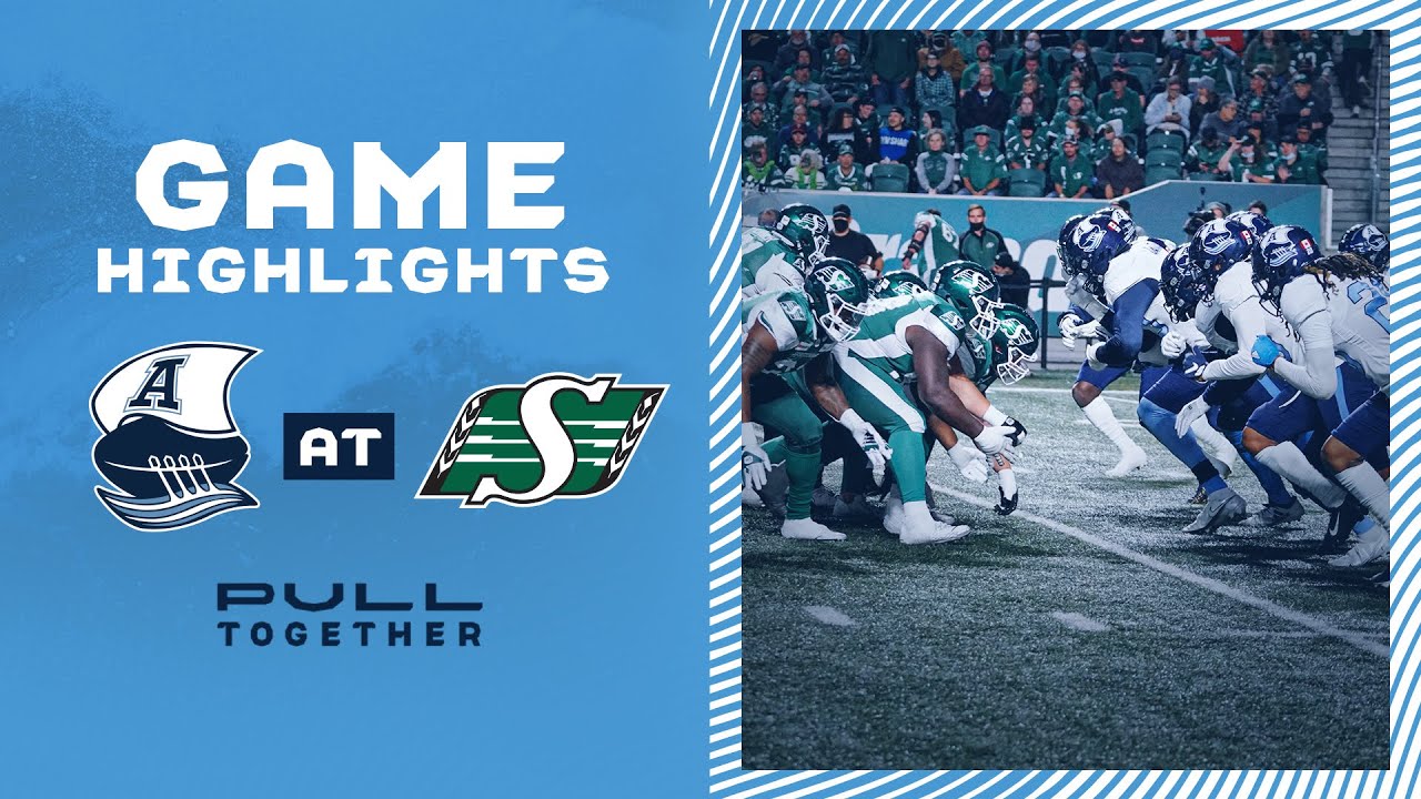 CFL Game Highlights: Toronto Argonauts vs. Saskatchewan Roughriders - September 17, 2021