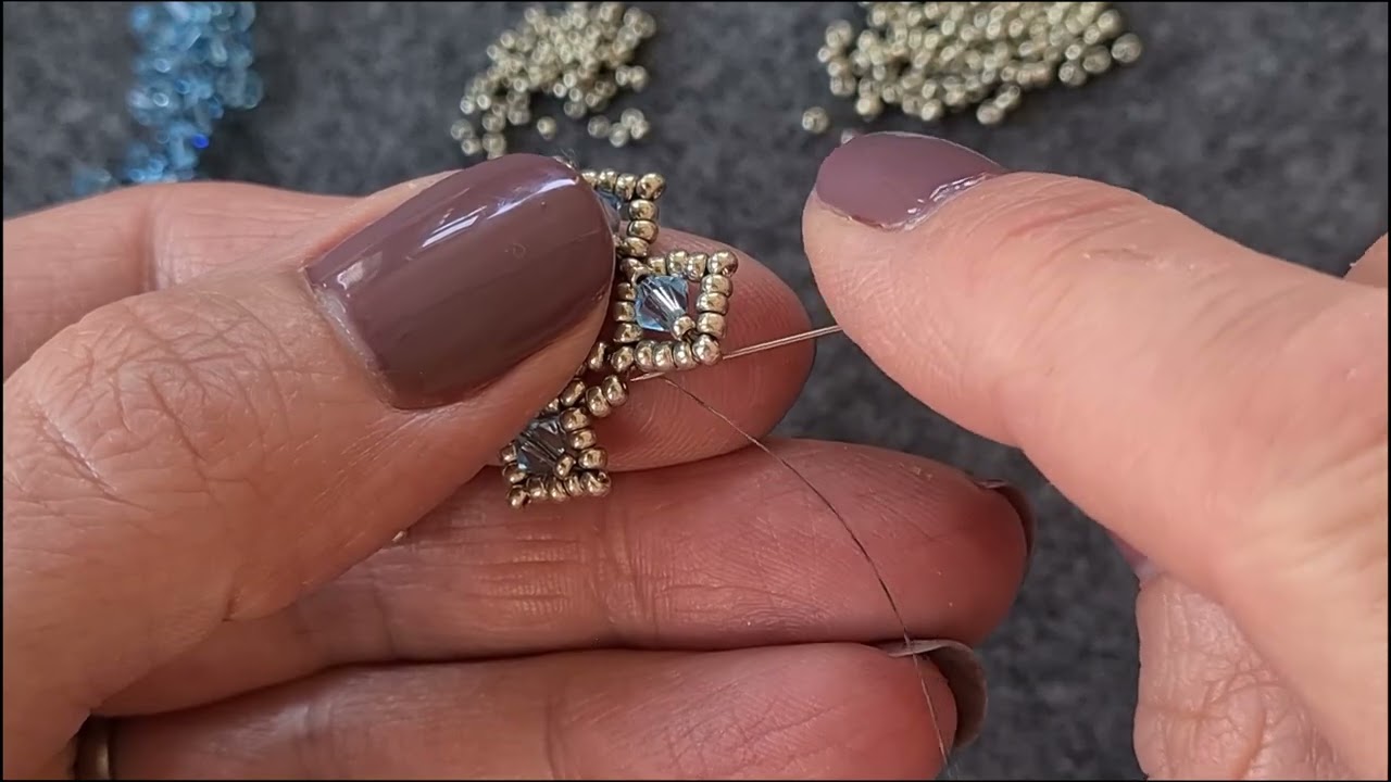 Diamond shape - Right angle weave necklace - Part 2