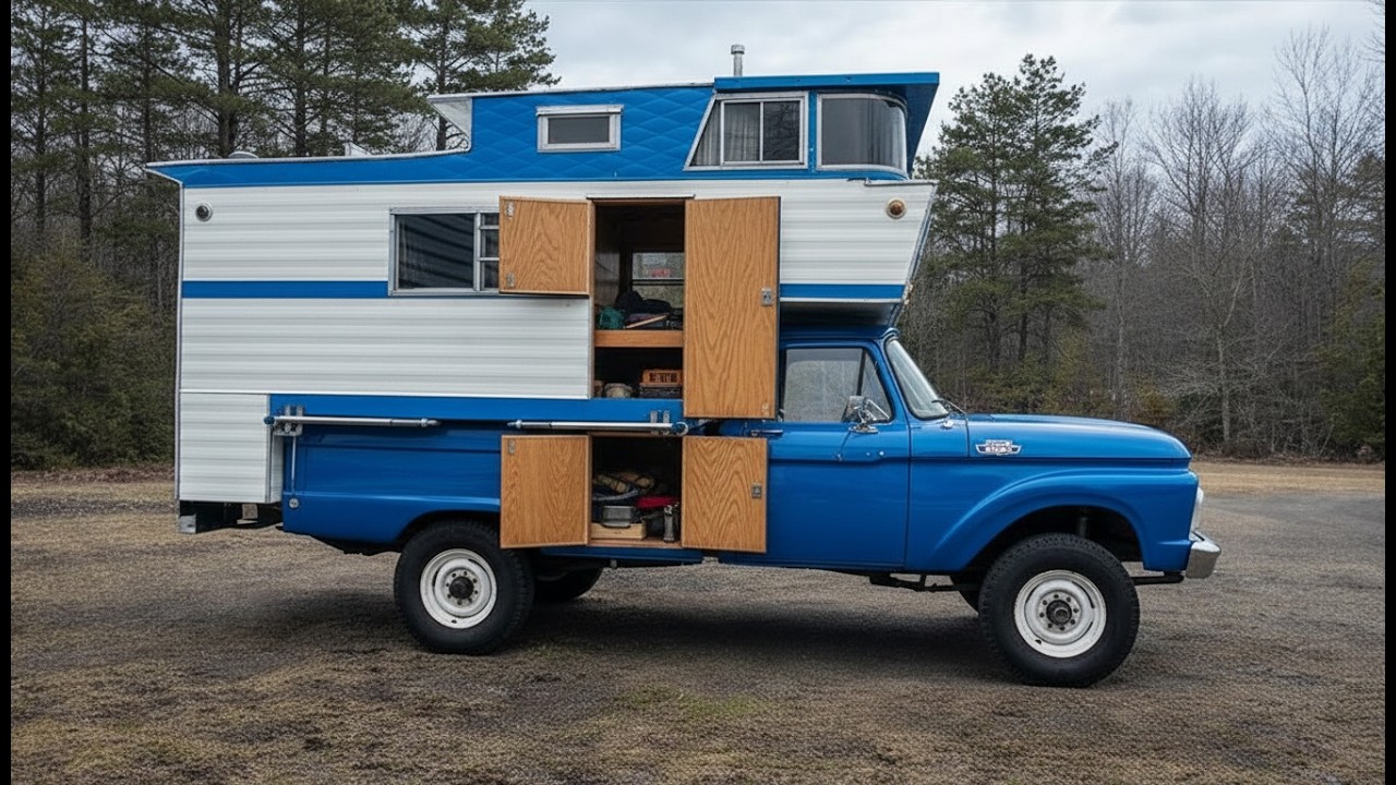 This 1963 Ford Truck Camper Motorhome Is One of a Kind