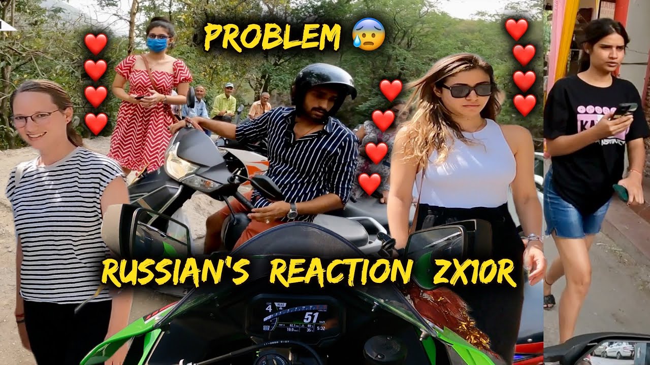 Rishikesh Russian Zx10R reaction or ye kya hua😱 | college girls reactions | Cute girls reaction