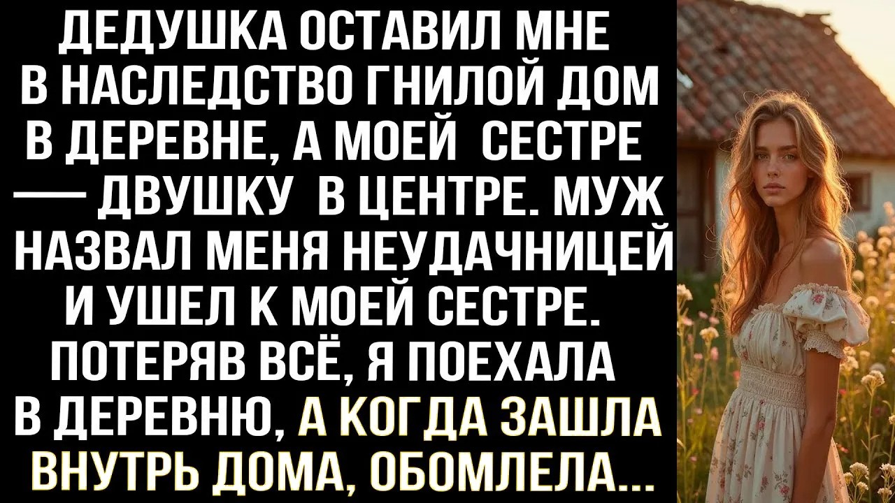 Дедушка оставил мне в наследство гнилой дом в деревне, а когда я зашла внутрь дома, обомлела...