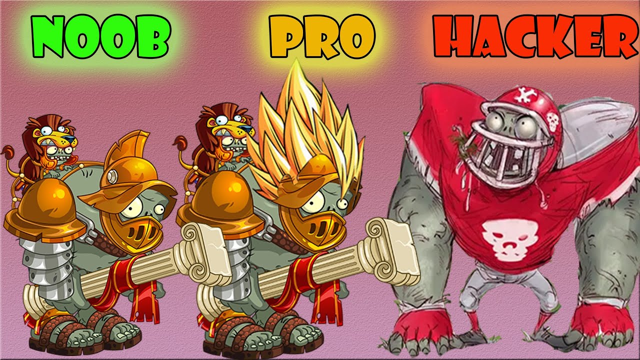 Pvz 2 Roman Gargantuar Vs Gargantuar - Noob Vs Pro Vs Hacker