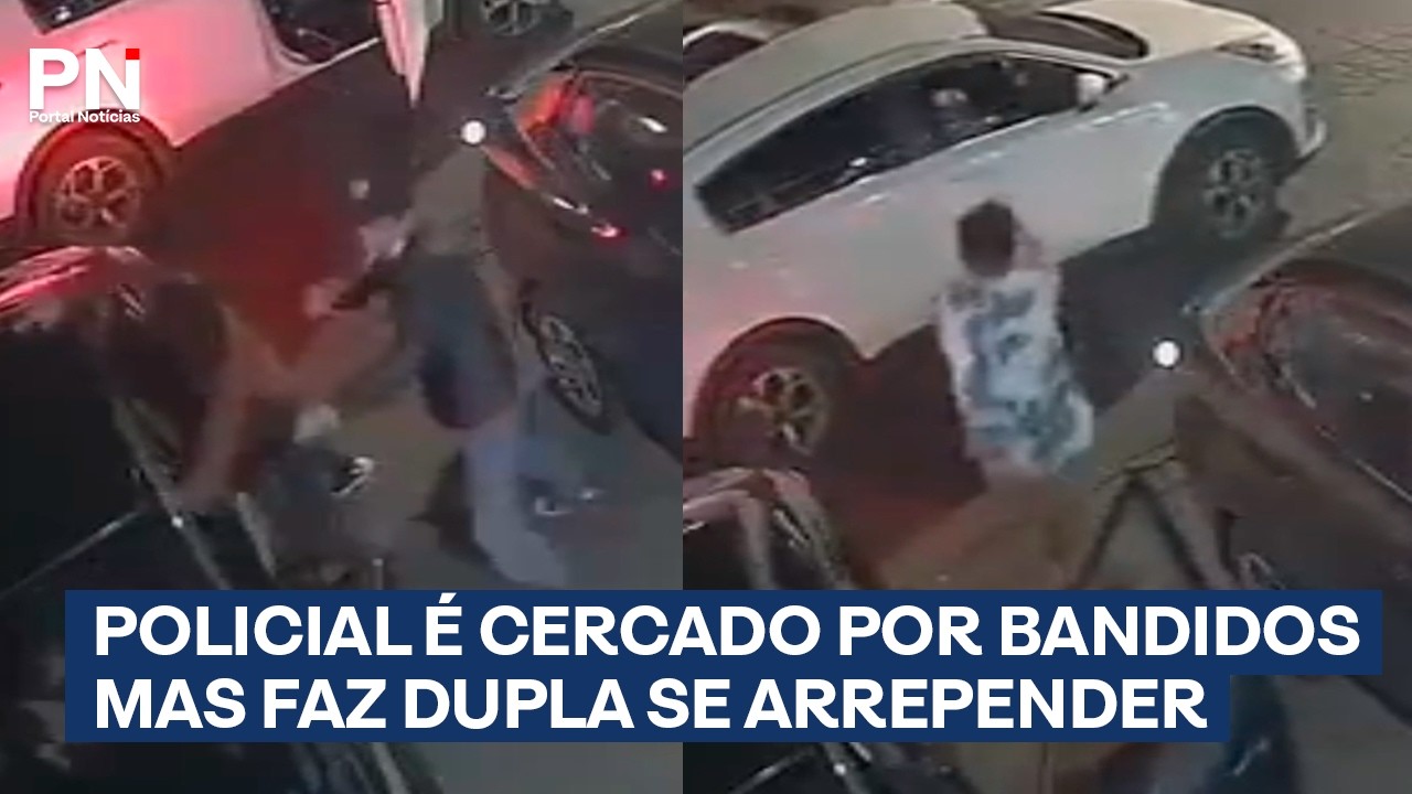 Assaltantem tentam roubar carro de policial e levam a pior