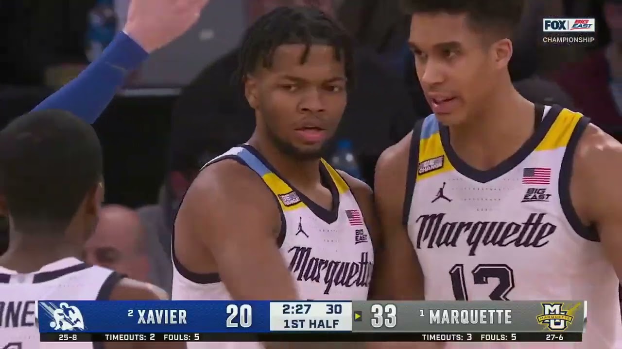 2023 MBB TOURNAMENT CHAMPIONSHIP HIGHLIGHTS - #1 MARQUETTE 65, #2 XAVIER 51