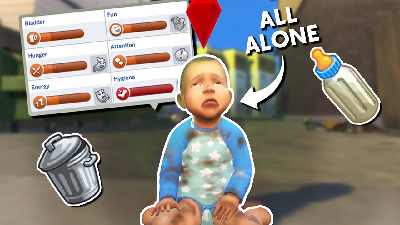 Может ли МЛАДЕНЦ выжить, живя в одиночестве в The Sims 4?