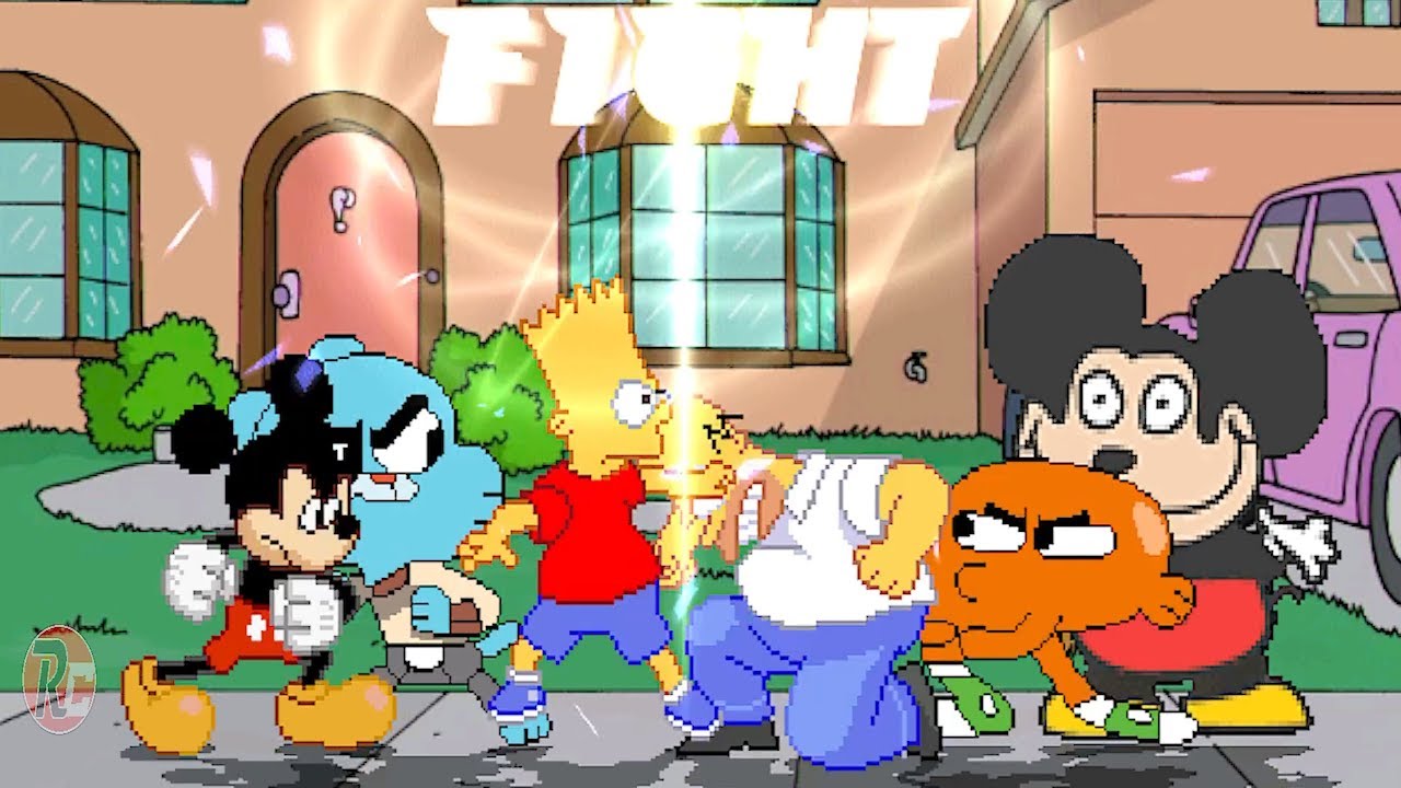TEAM GUMBALL, MICKEY MOUSE & BART vs TEAM DARWIN, MOKEY & HOMER | BEST OF 3