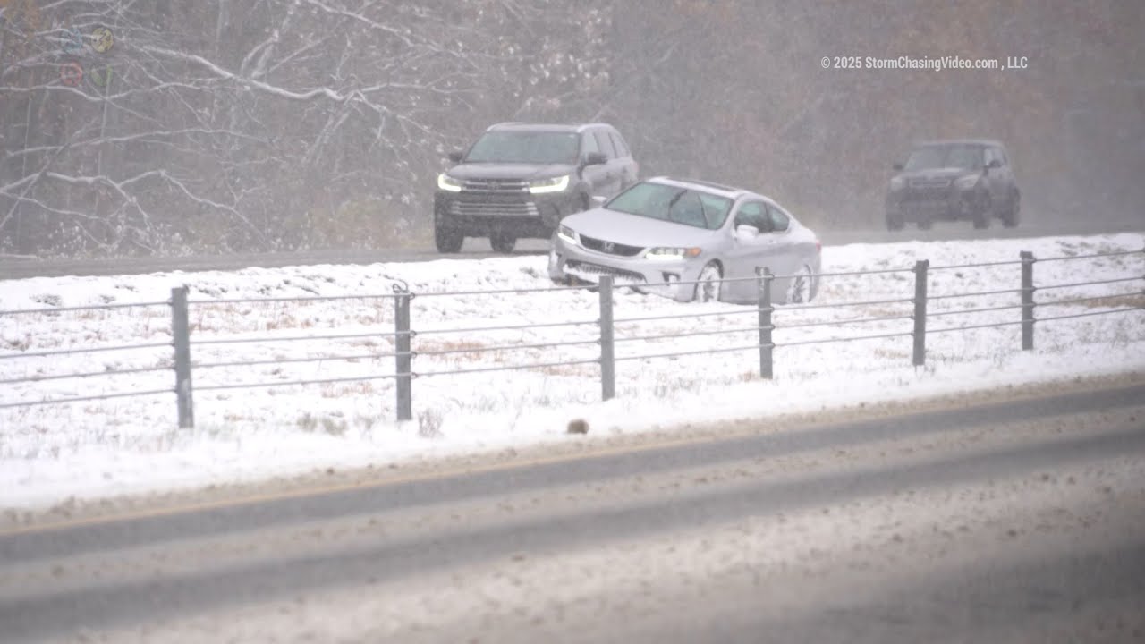 Crown Point Indiana Major Lake Effect Snow Causes Traffic Nightmare