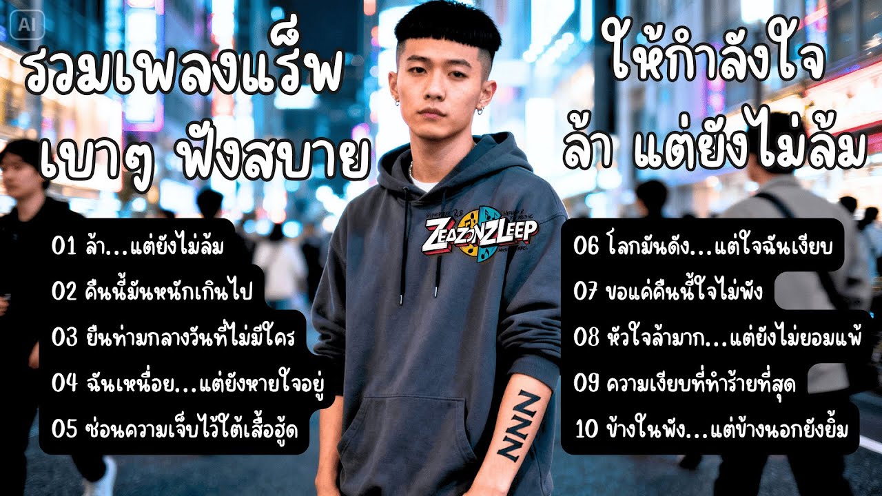 รวมเพลงแร็พ ฟังสบาย ให้กำลังใจ ล้าแต่ยังไม่ล้ม 2025