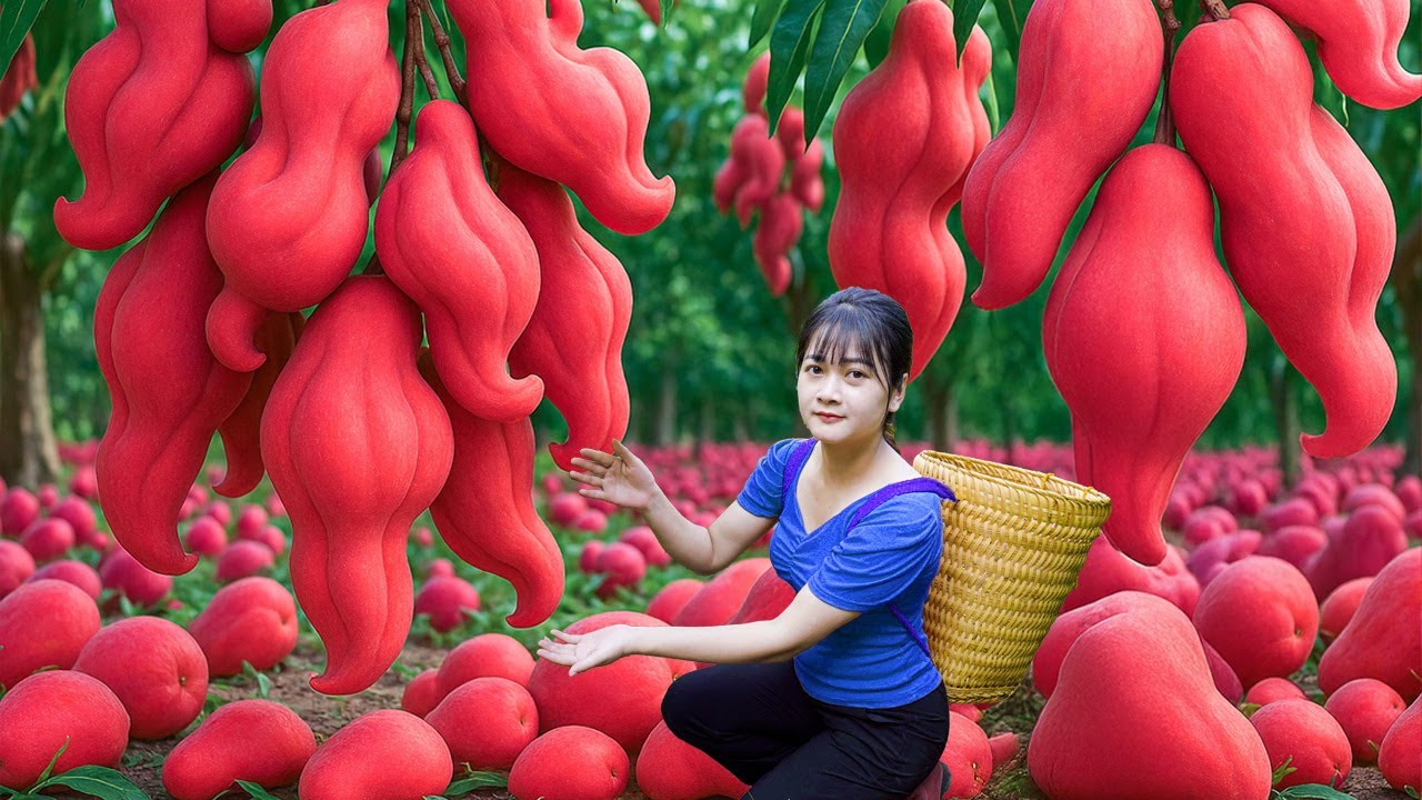 Ly Trieu Ca: Harvesting sweet giant tropical phoenix mango- Recipe traditional fruit cake in village