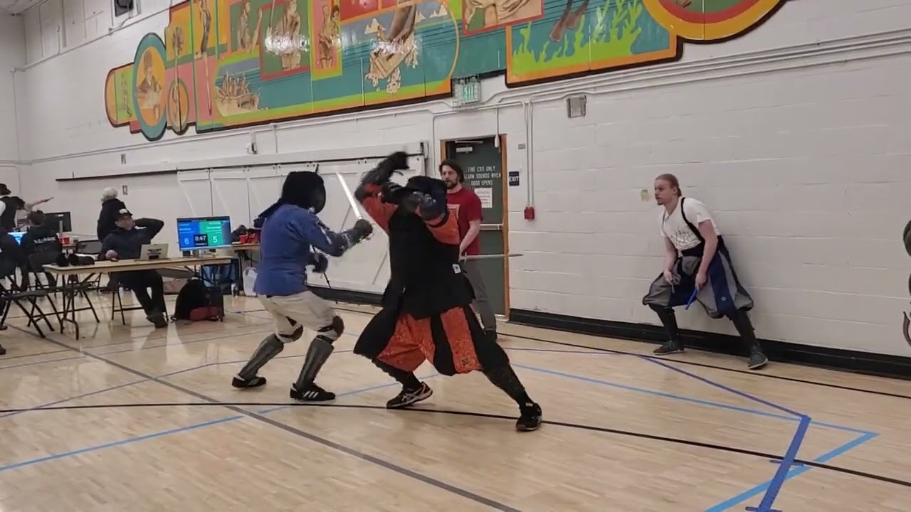 Evergreen Open Sidesword Tournament, Pools Fight, Nick Carpenter vs Lorenzo Mendoza
