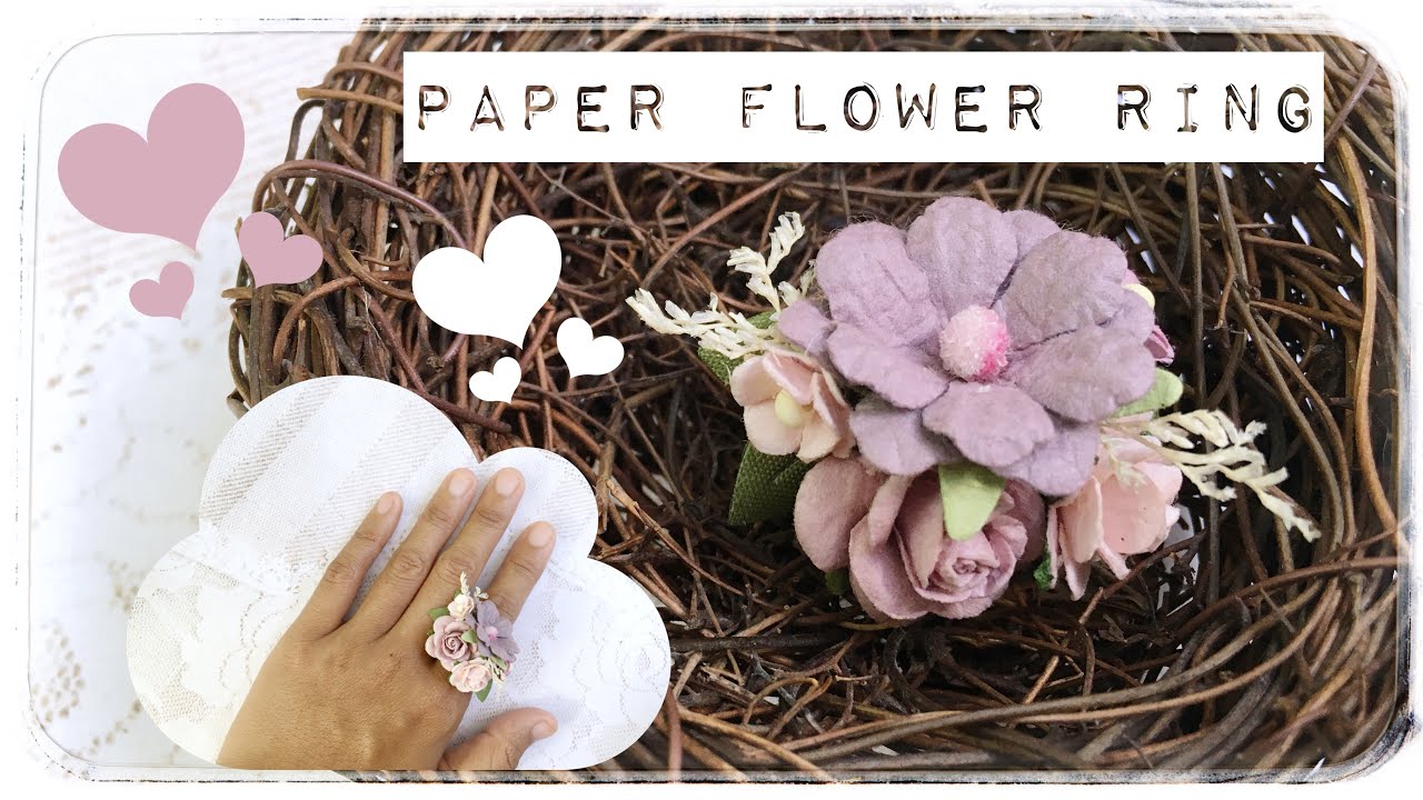 DIY Paper Flower Ring | How to Make Paper Flower Ring | Cara Membuat Cincin dari Bunga Kertas