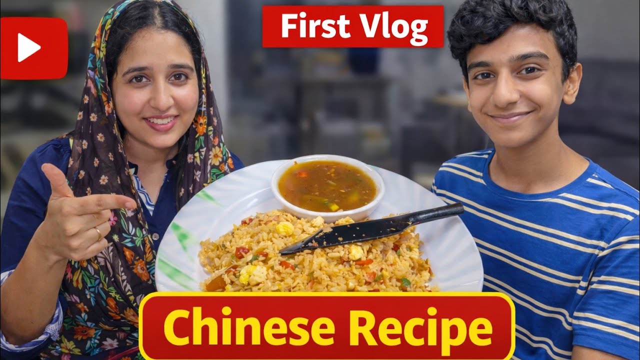Our First Vlog | Homemade Egg Fried Rice & Schezwan Veg Gravy | Life of Nazia