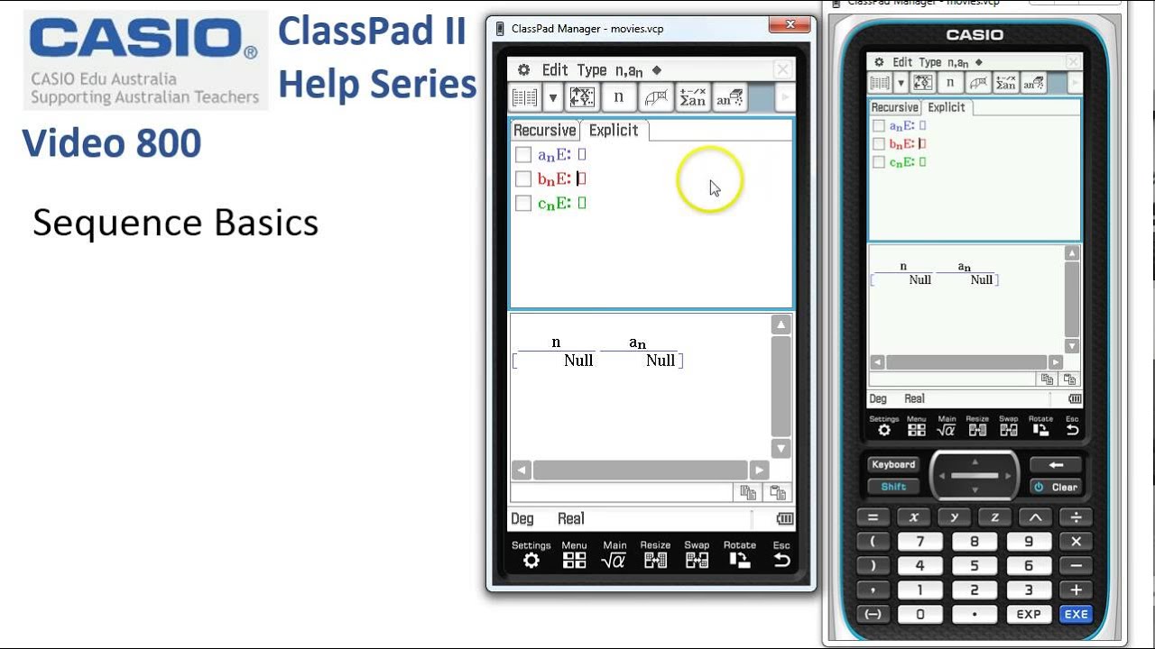 ClassPad Help 800 - Sequence Basics