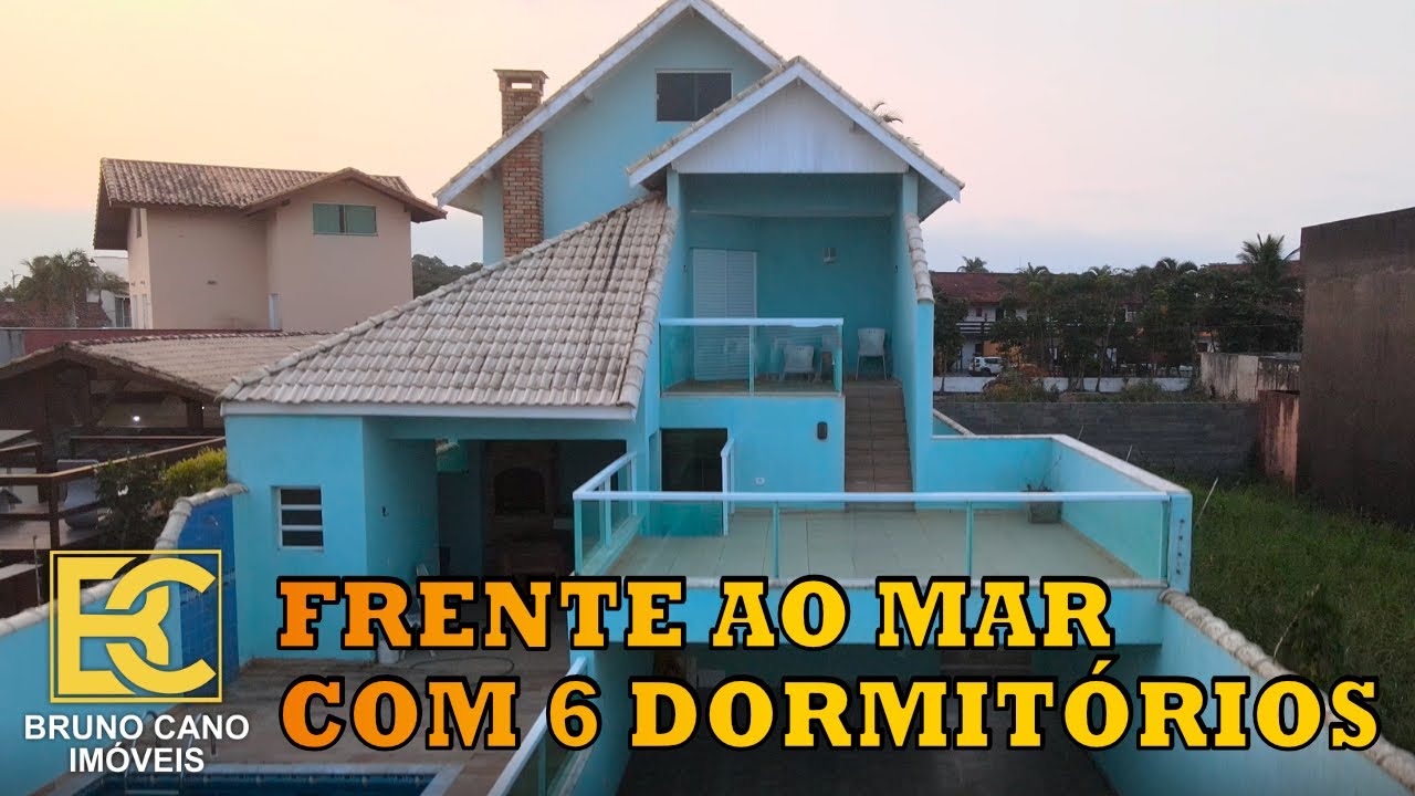 Lindo sobrado frente ao mar com 6 dormitórios no Centro de Peruíbe - Peruíbe SP | Litoral Sul