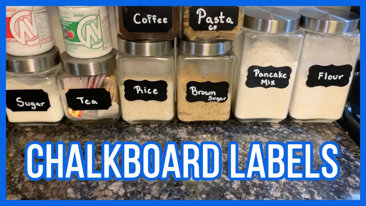 CHALKBOARD DIY PANTRY LABELS || JAZZYTV