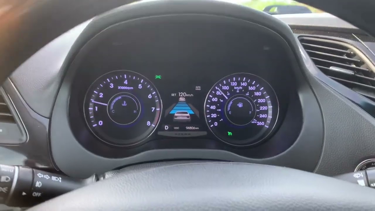 Teste controle de freio adaptativo ACC - Azera 2013