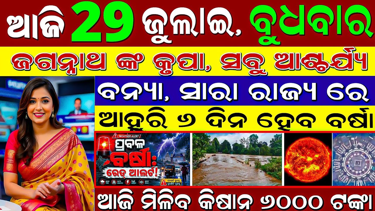 Odisha Evening News | 29 July 2026 | School Holiday Tomorrow & Rain Alert | Ama News Odisha
