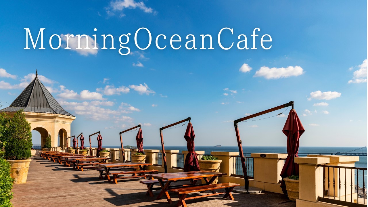 Morning Ocean Cafe ☀️ Relaxing Acoustic Lofi Music | 作業用BGM