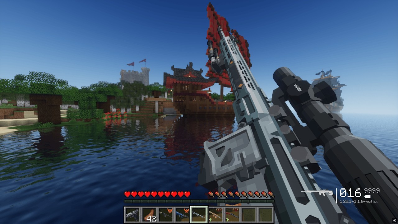 I Destroyed a Pillager Ship and Outpost Using Modern Military Weapons! 💣