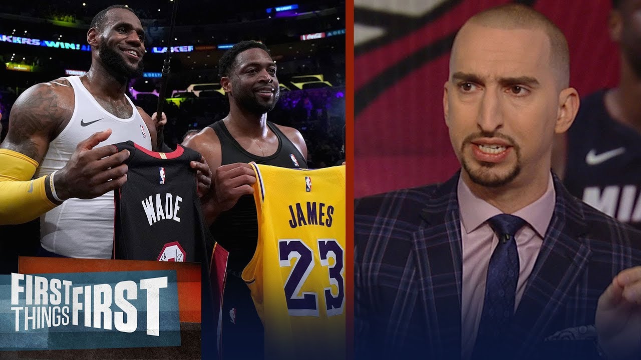 Nick Wright reacts to LeBron James & Dwyane Wade's last on-court meeting | NBA | FIRST THINGS FIRST