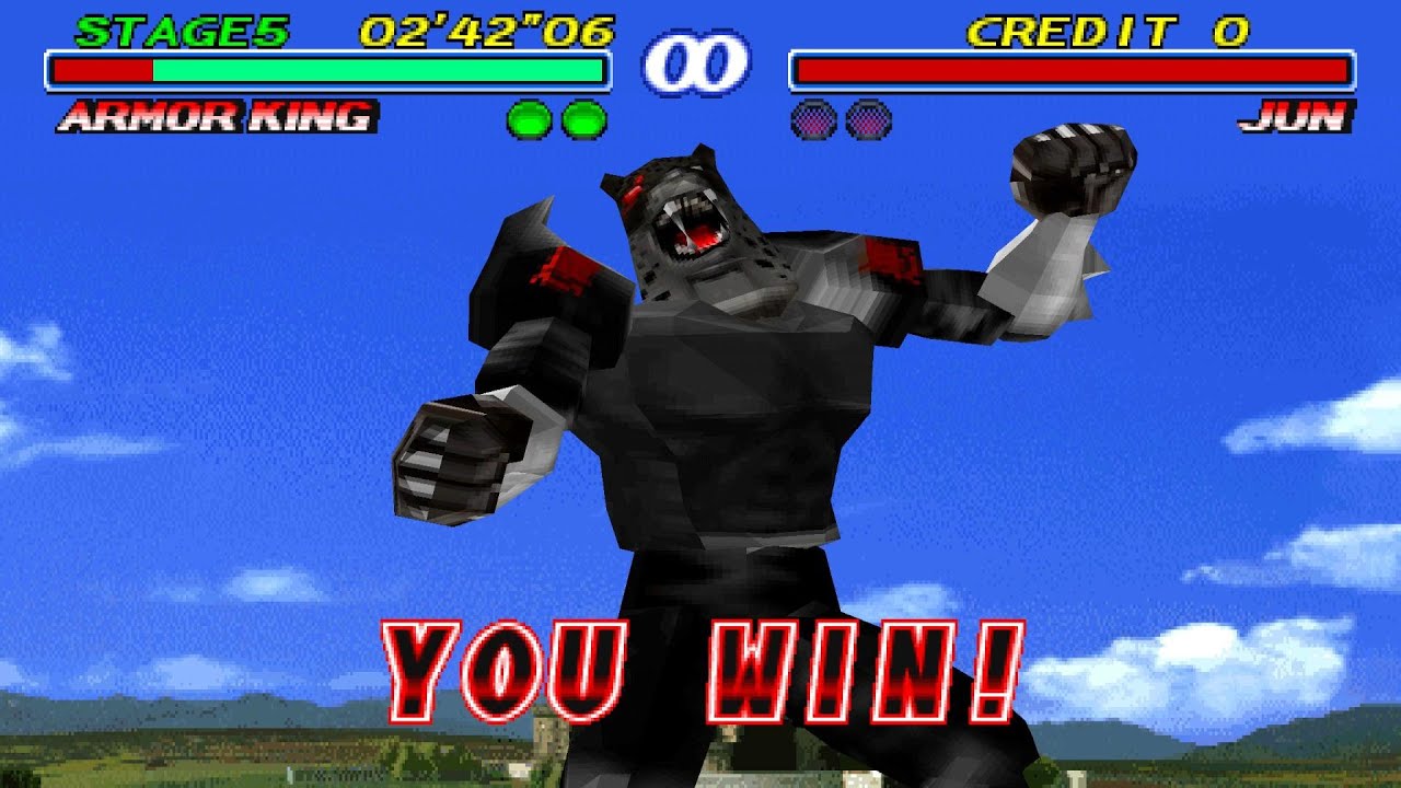 Tekken 2 - Armor King - Аркадный режим (PS1)