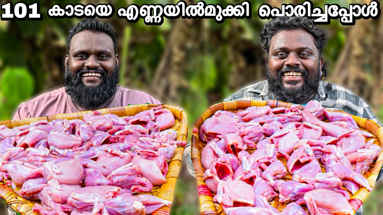 101 കാടയെ എണ്ണയിൽമുക്കി പൊരിച്ചപ്പോൾ😋 #kdcompany #quailfry #keralafood #chickenfry #funnyvideo 